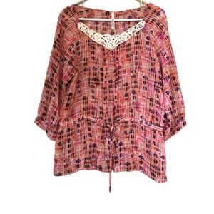 Sunset Rd Size 8 Sheer Blouse NWT